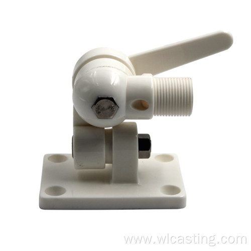 Marine boat antenna, nylon 4-way deck ratchet mounting